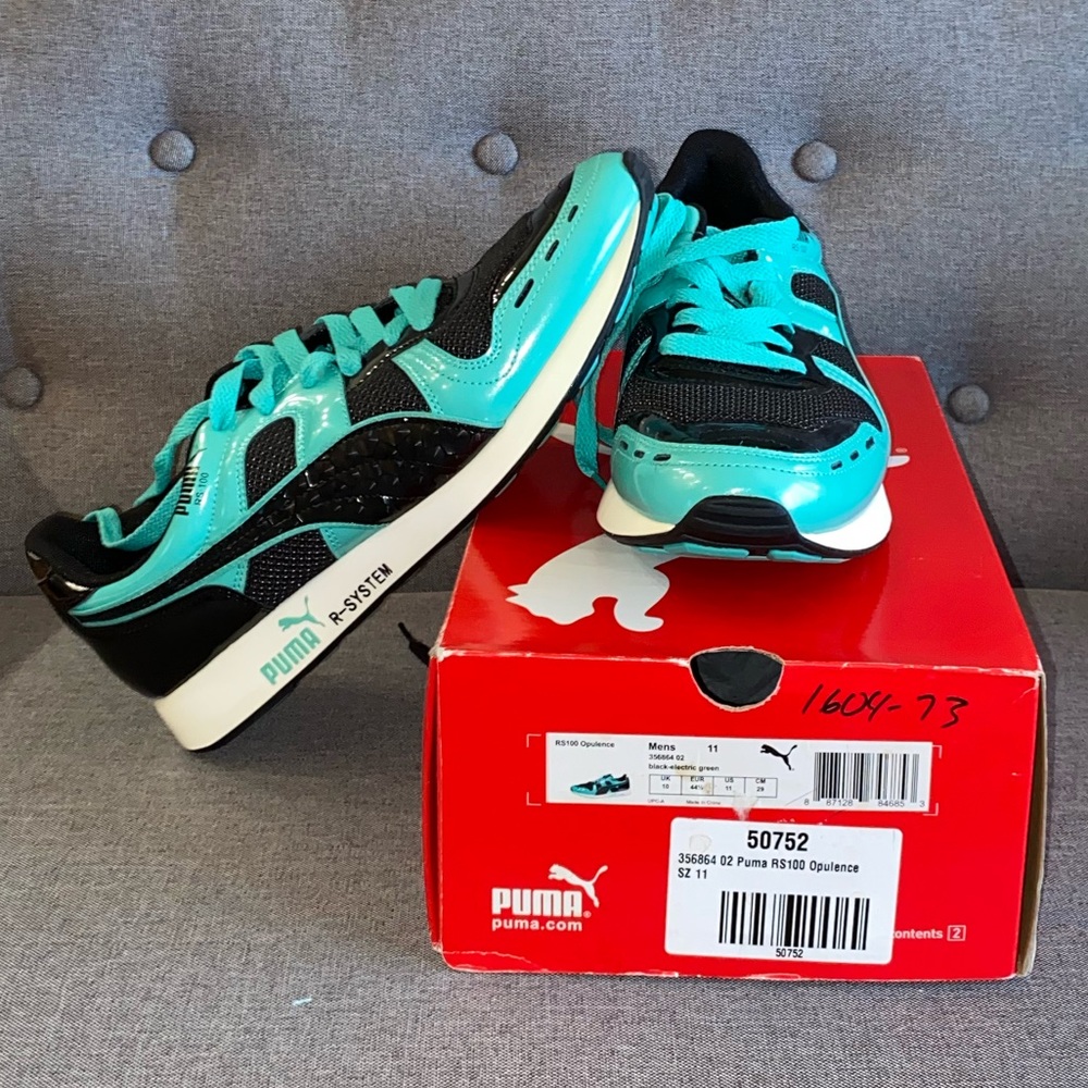 Puma RS100 Opulence Black/Electric Green Men’s 11